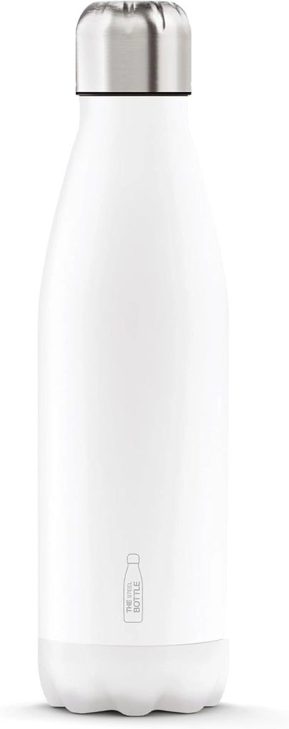 The Steel Bottle Bottiglia termica in Acciaio Inox Capacità 500 ml Chiusura Ermetica - Bianco