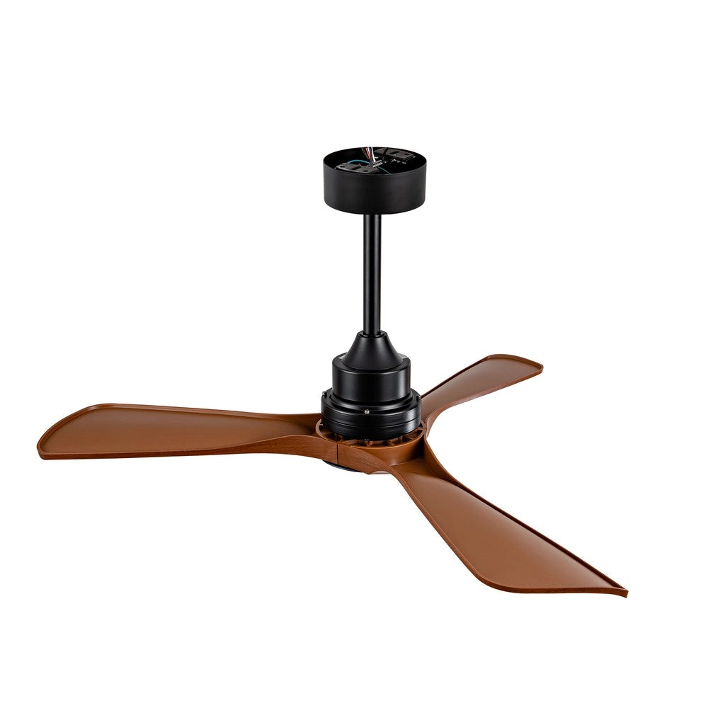 Ventilatore da soffitto con luce ¨C Minimal ¨C colore noce, DC silenzioso, per interno/esterno