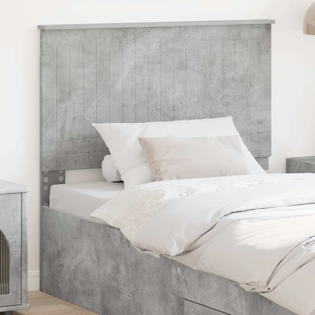 Testiera-Testata-Testiera Decorativa Grigio cemento 100 cm Legno multistrato 813282