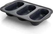 Mini baguette da 28 x 26 cm - forma in silicone di alta qualità - rivestimento antiaderente - nero