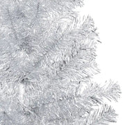 Albero di Natale Preilluminato con Palline Argento 240 cm PET 3077698