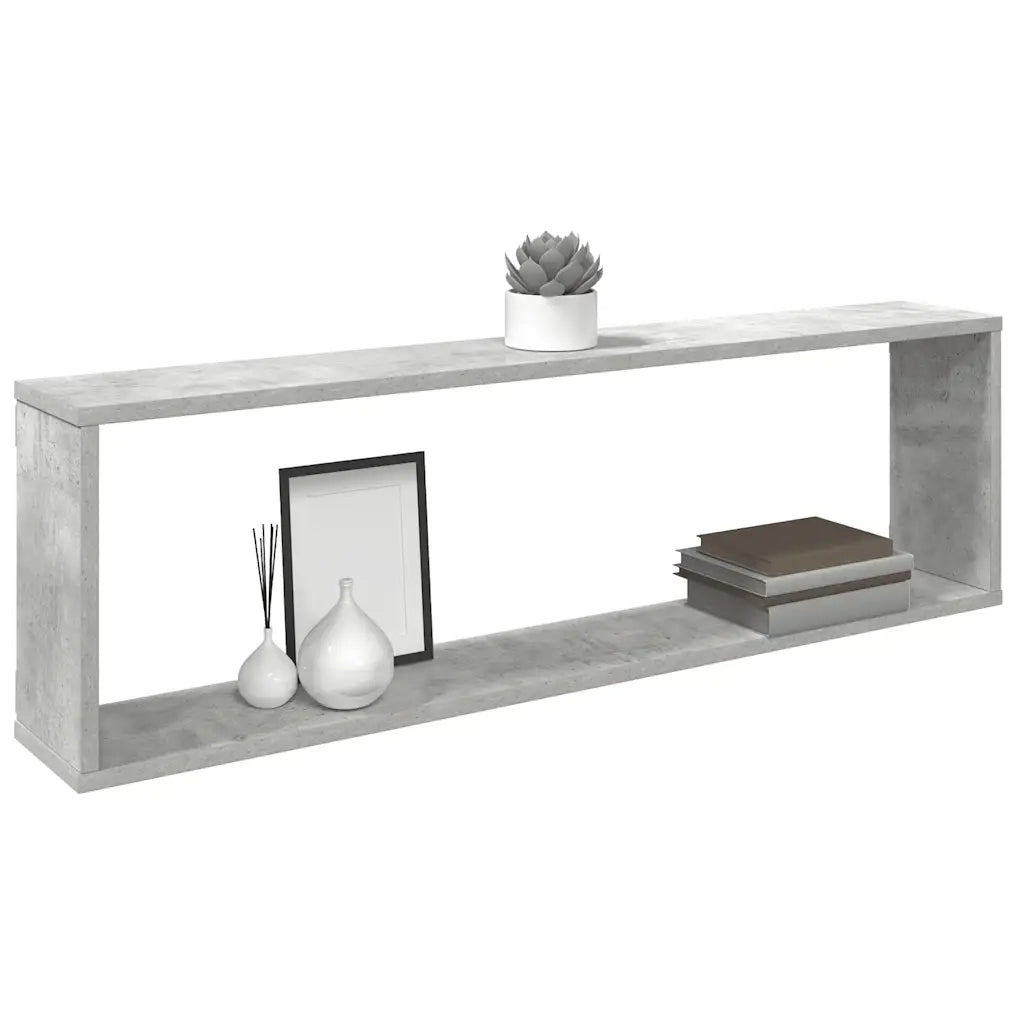 Mensole a Cubo 4 pz Grigio Cemento 100x15x30 cm in Truciolato cod mxl 33098