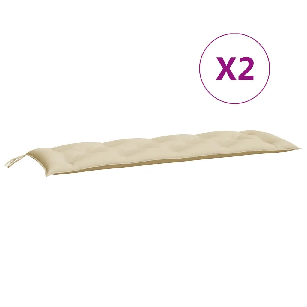 Cuscini Panca da Giardino 2pz Beige 150x50x7 cm Tessuto Oxford 361700