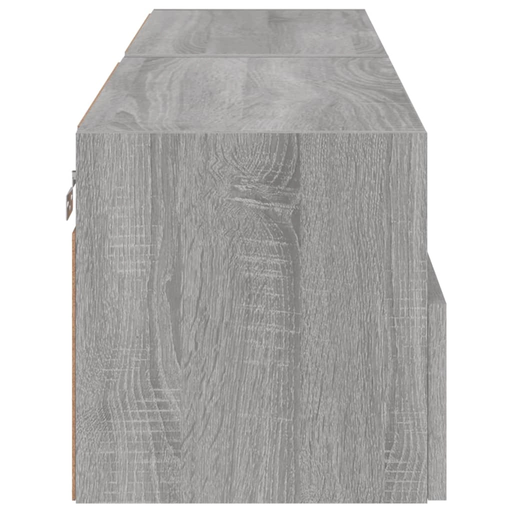 Mobile TV multimediale da parete mensola TV credenza TV per sala da pranzo soggiorno camera da letto 2 pezzi Sonoma 60 x 30 x 30 cm legno ingegnerizzato grigio 02_0029031