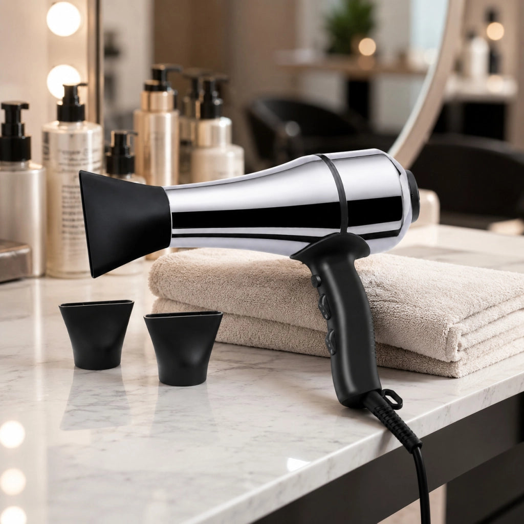 ASCIUGACAPELLI PROFESSIONALE 6000W PHON IONICO CON 2 BOCCHETTE CAPELLI SK-3602
