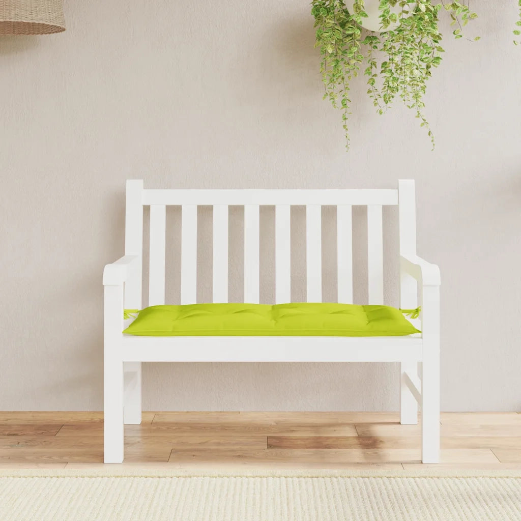 Cuscino per Panca-Cuscini per panchina Verde Brillante 100x50x7 cm in Tessuto Oxford