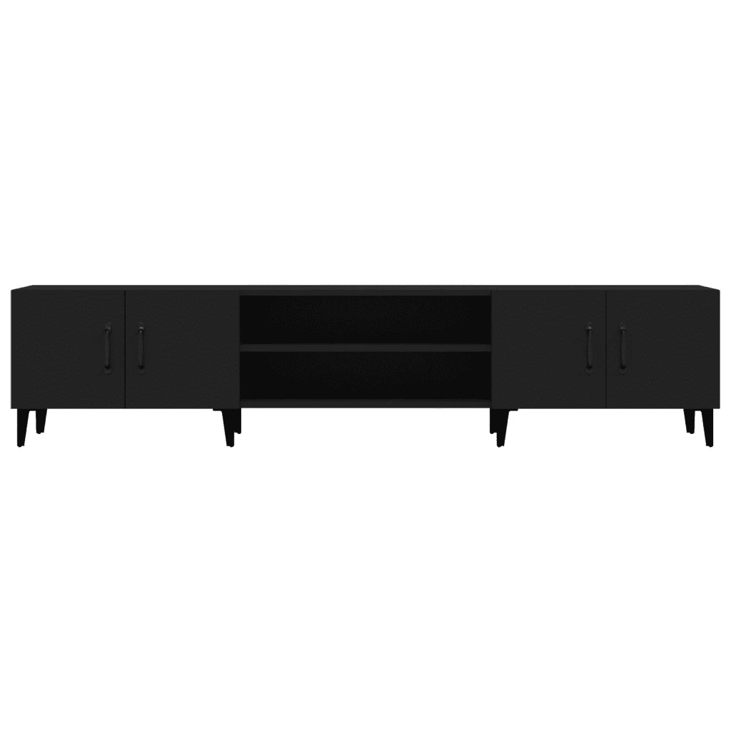 Mobile Porta TV Nero 180x31,5x40 cm in Legno Multistrato 816265