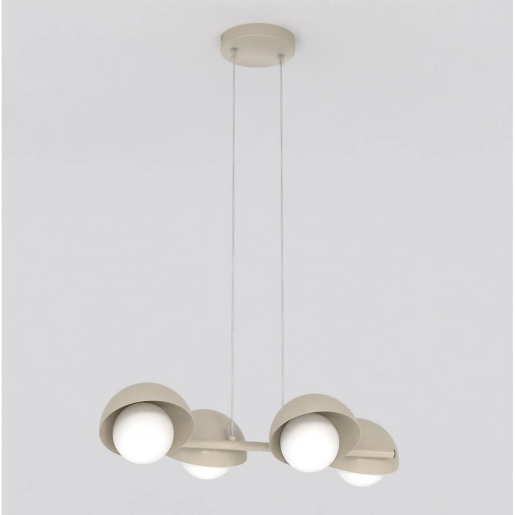 Lampada a sospensione BOOM con quattro diffusori in vetro