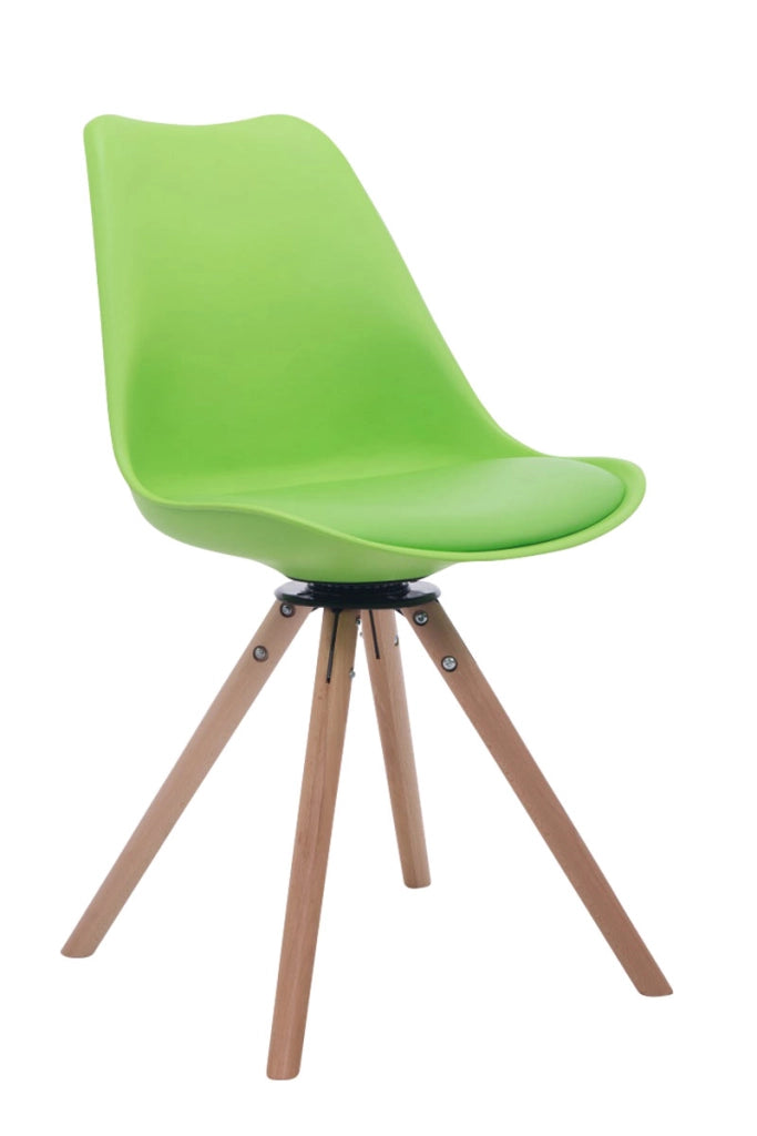 Sedia design Troyes Girevole Similpelle Rotondo verde,natura