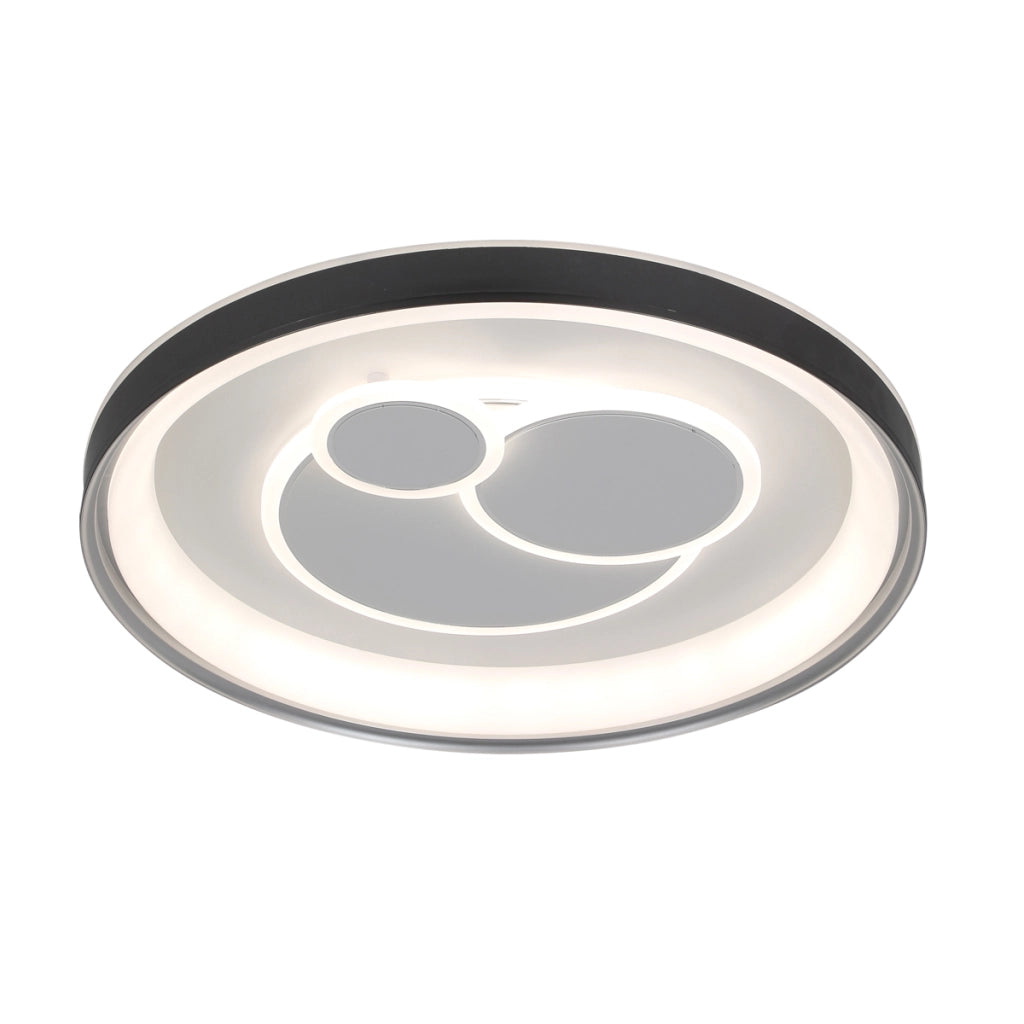 Plafoniera LED rotonda 46W nero/bianco Ø49cm Florina Italux
