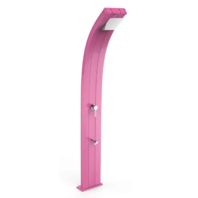 Doccia Tradizionale Dada In Alluminio Con Miscelatore E Lavapiedi Colore Fuxia Cv-D325/4003