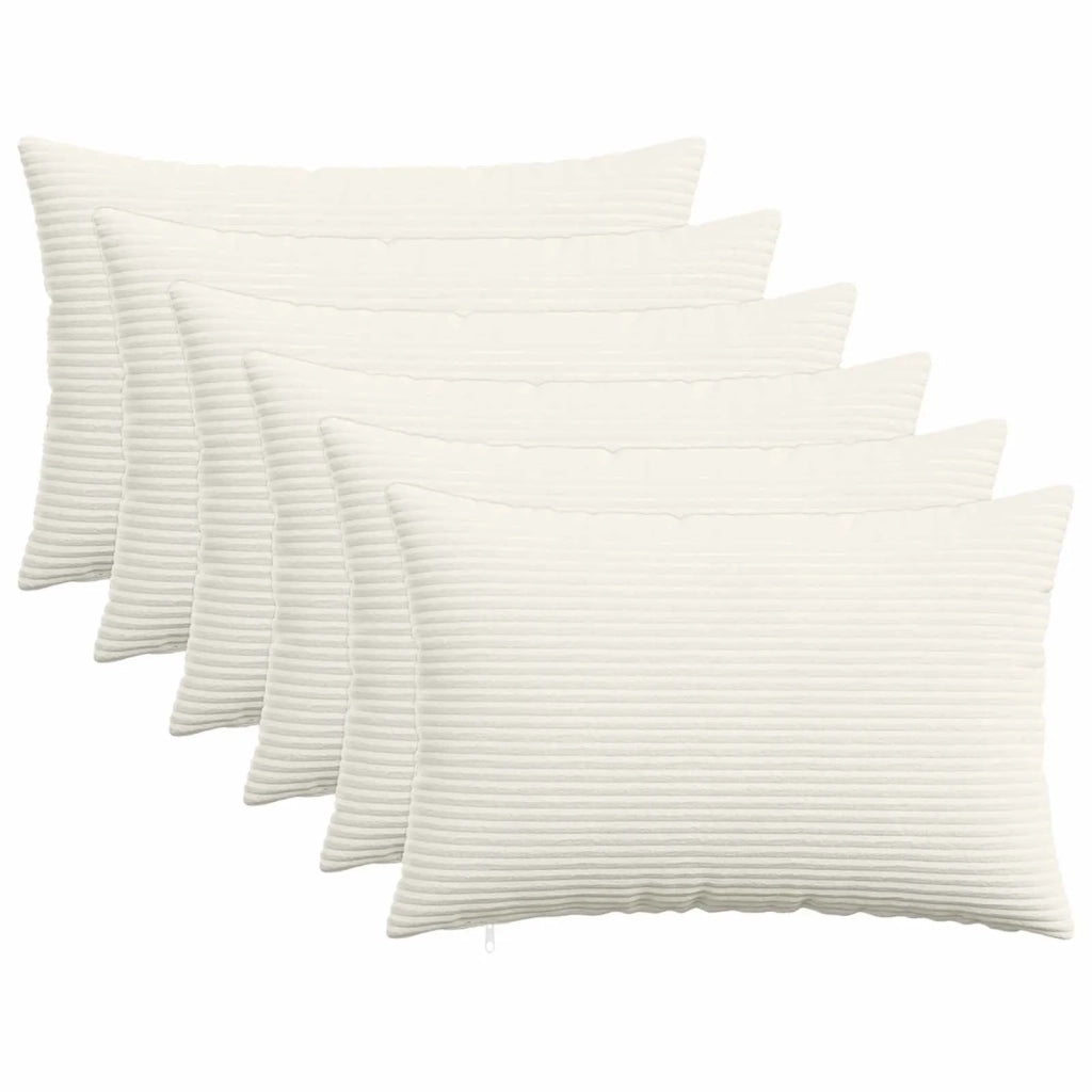 Federa 6 pcs HEERLEN Crema 50 x 75 cm corduroy 911642