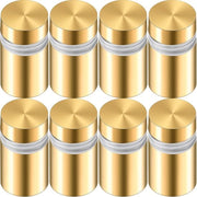 8 set di supporti di alluminio inox per affissione di cartelloni pubblicitari, materiali di fissaggio metallico per l'appendere di cornici fotografiche in acrilico - 16x50mm