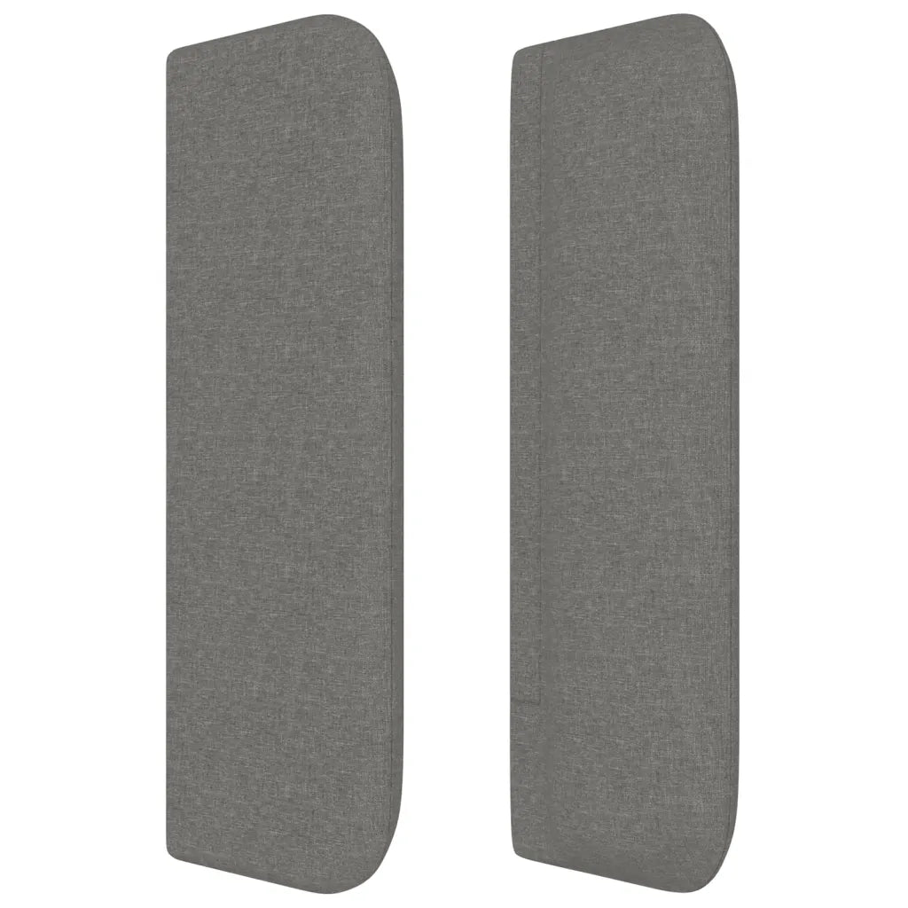 Testiera ad Orecchio Grigio Scuro 147x16x78/88 cm in Tessuto 3118907