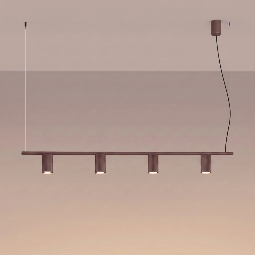 Lampadario RAYO 4 marrone