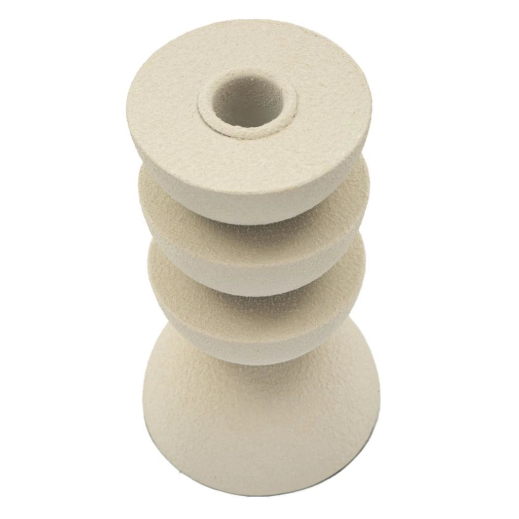 Portacandela VKH742, Beige, Metallo, 9x9x15 cm