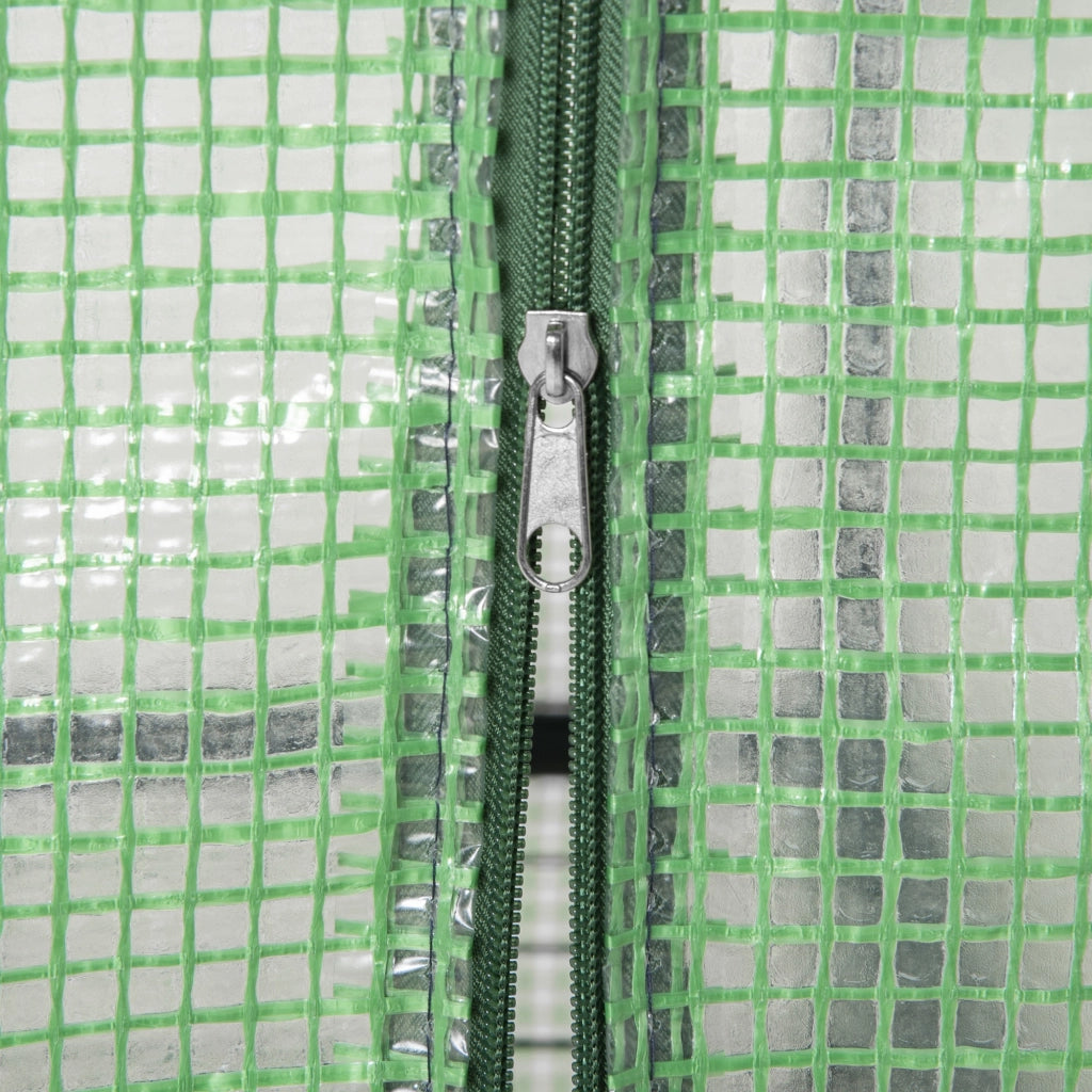 EasyComfort Serra per Piante Verticale con Scaffale a 4 Ripiani in Acciaio e PE Verde Scuro, 70x50x160cm