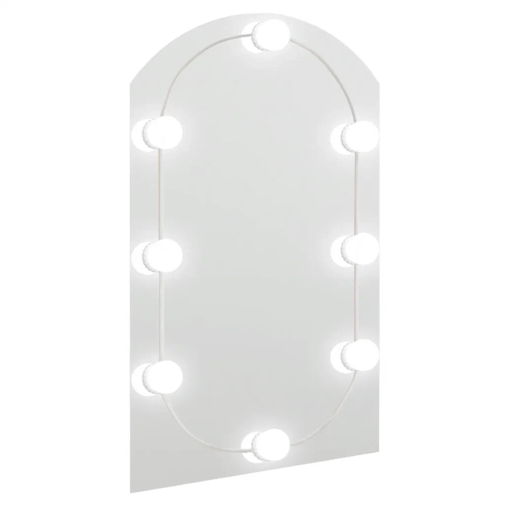 Specchio con Luci LED 60x40 cm Forma ad Arco in Vetro 3102976