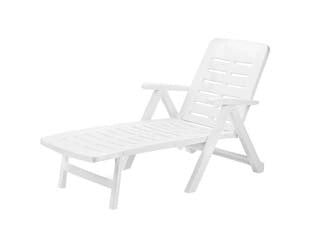LETTINO DA GIARDINO SMERALDO BIANCO  cm.72x189x96h.  peso kg.10,4