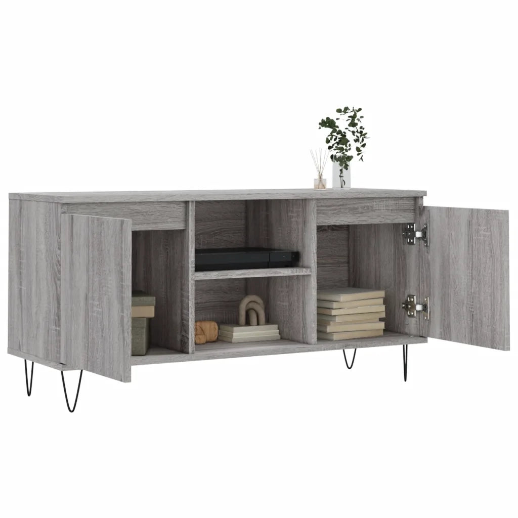 Mobile Porta TV Grigio Sonoma 104x35x50 cm in Legno Multistrato 827018