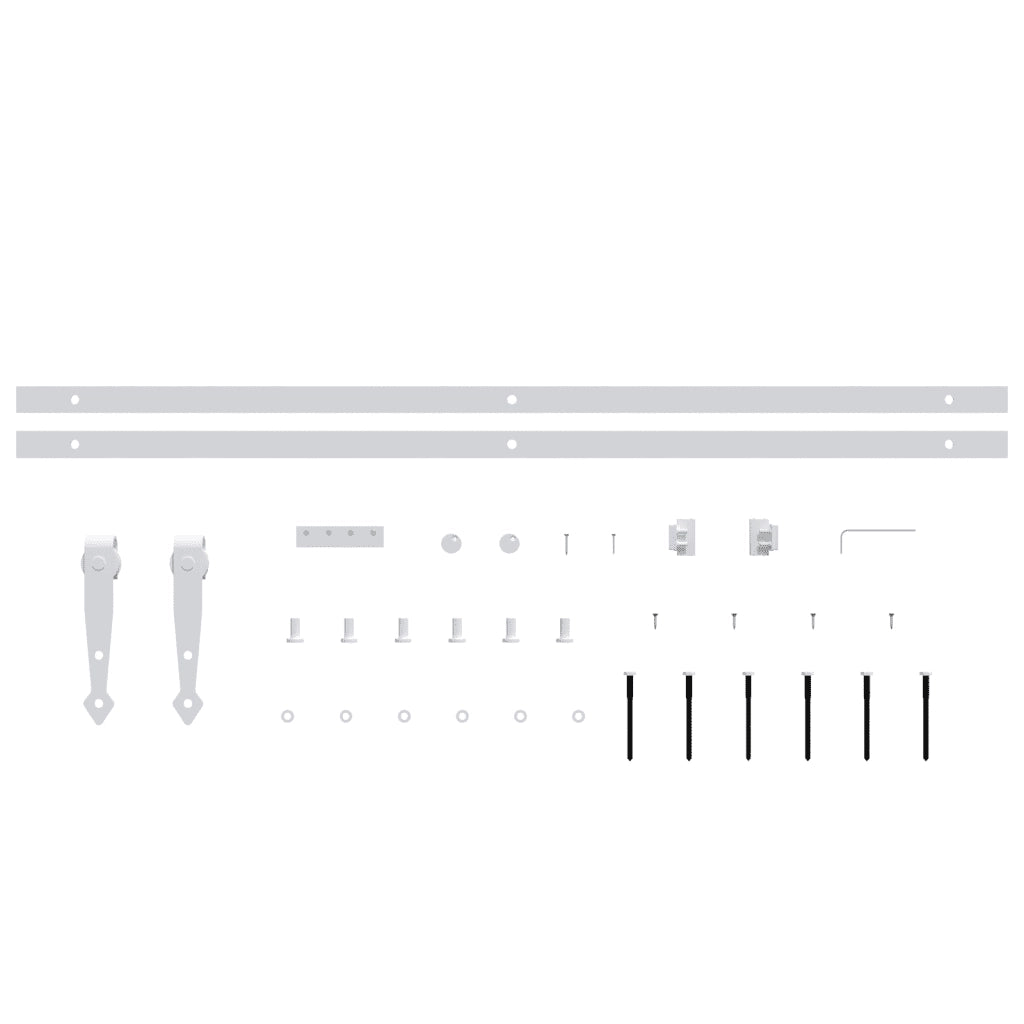 Mini Kit Porta Scorrevole in Acciaio al Carbonio Bianco 200 cm cod mxl 69363