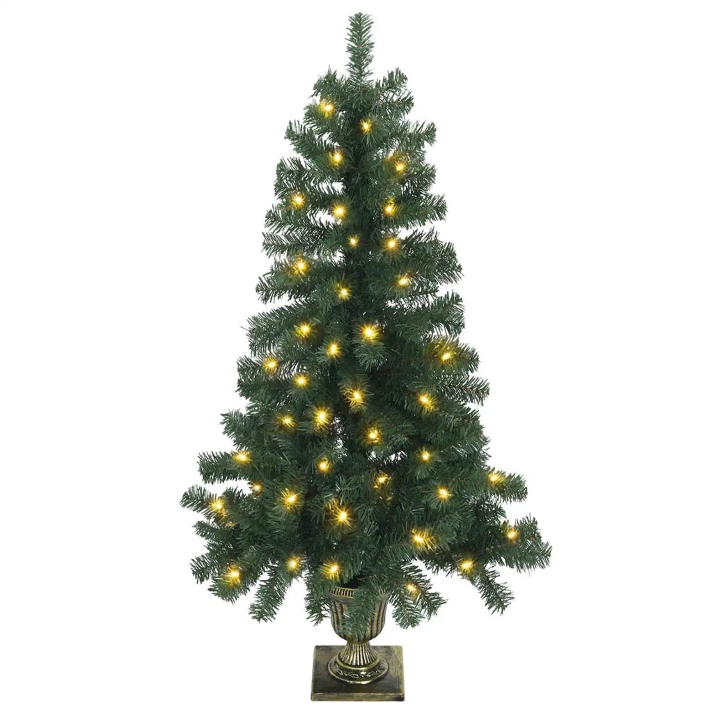 Albero di Natale Mini 120 cm 100 LED Bianco caldo PVC Verde 42056937