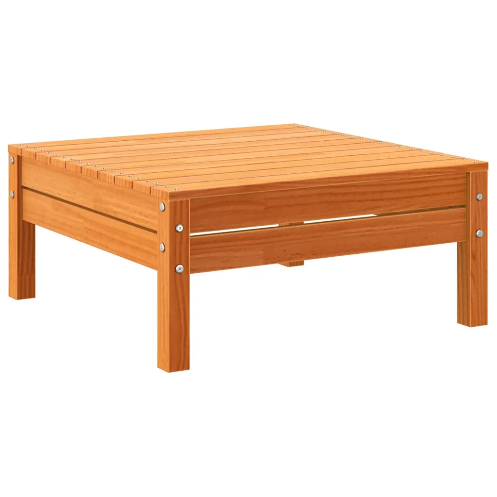 Poggiapiedi da Giardino Marrone Cera in Legno Massello di Pino CFW6586159