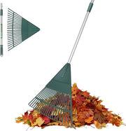 Racchetto per Giardino - Manico in Acciaio Leggero Regolabile 107cm a 153cm - Testa in Plastica 22 Denti
