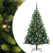 Albero di Natale | Decorazioni natalizie Artificiale Pieghevole 150 LED Verde 150 cm