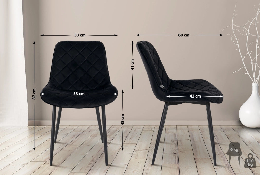 4er Set Stьhle Springs Samt