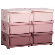 Cassettiera bambini 6 cassetti ¨C zephmum ¨C rosa 75x37x56.5 cm