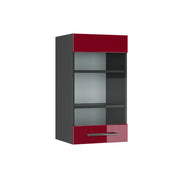 Vicco Mobile da cucina in vetro Rosso bordeaux lucido 40 cm