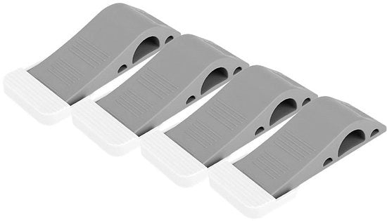 Stopperi per porte 4 pezzi - Gomma TPR - Stopper antiscivolo per porte - Sicuro per bambini - Leggero e duraturo - Incluso supporto
