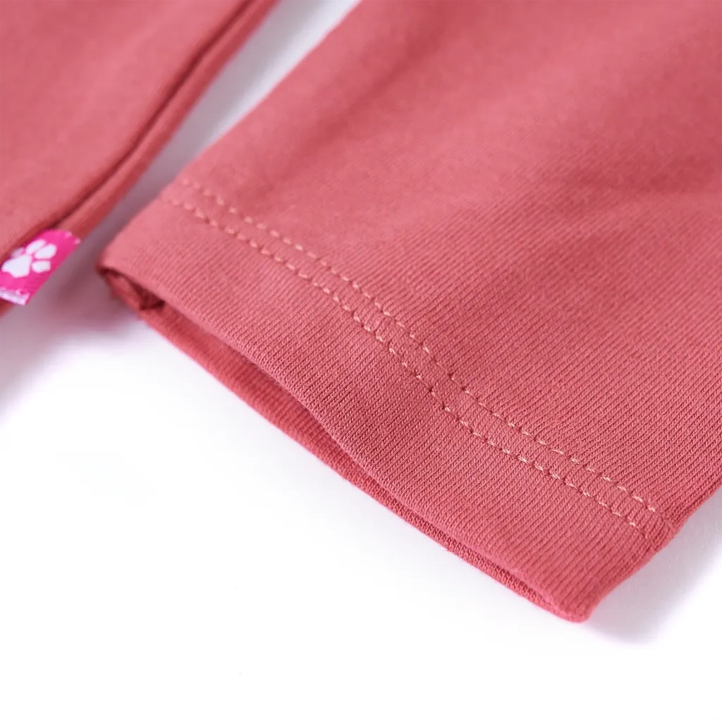 Maglietta da Bambina a Maniche Lunghe Rosa Antico 140 14108