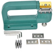 Skitrattore con Materiale in Alluminio Duraturo - Altezza Regolabile - 4 Rulli - Kit di Riparazione con Spatola - Inclusi: Lame - Leggero e Resistente - Schiacciatore di Pellame