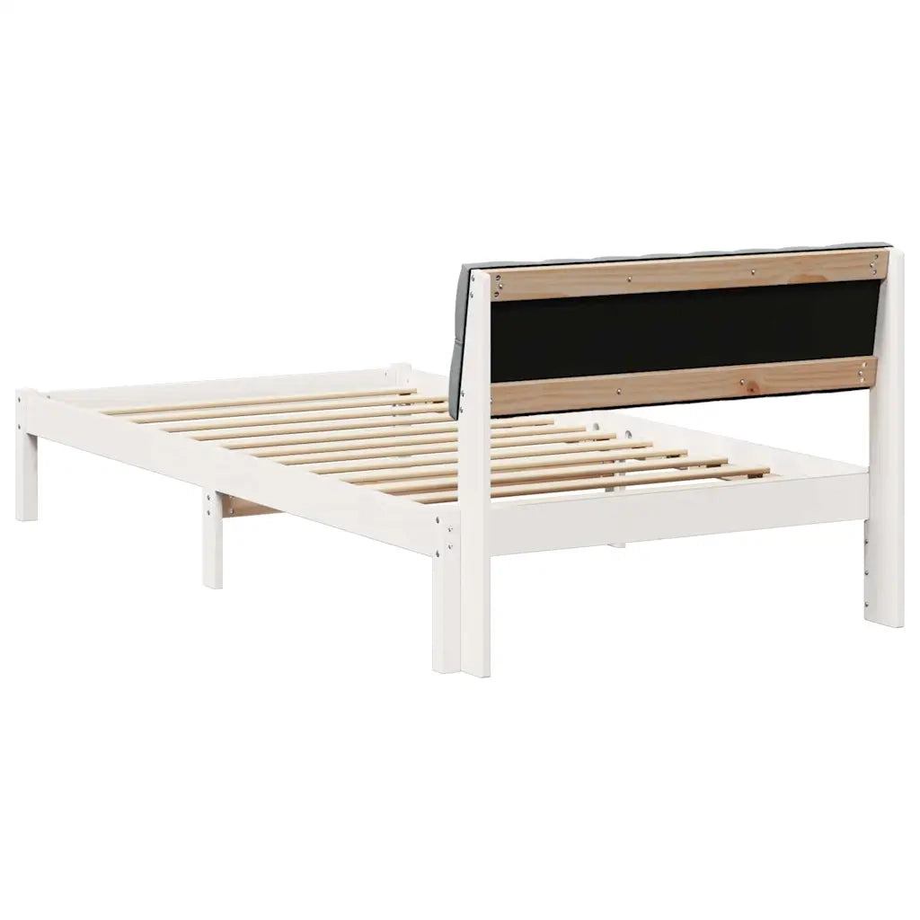 Struttura del Letto Bianco e grigio chiaro 100 x 200 cm