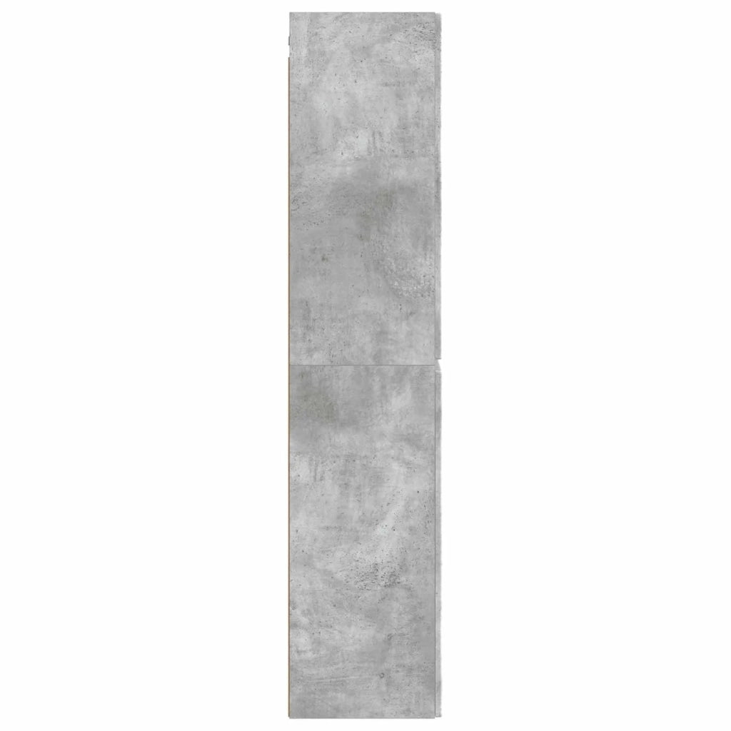 Mobiletto da Bagno a Muro Grigio Cemento 33 x 34,5 x 160 cm 890515
