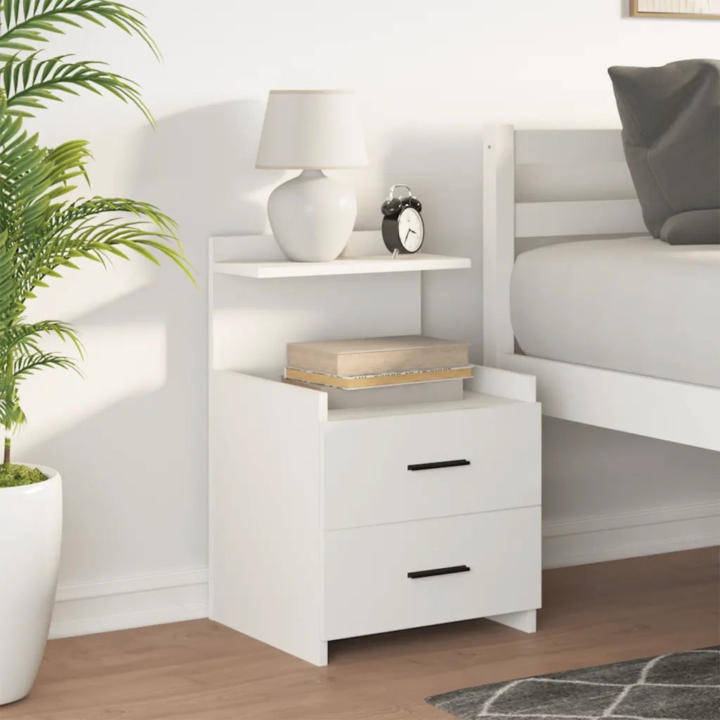 vidaXL Comodino con 2 Cassetti Bianco 40x36,5x62 cm