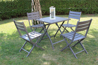 Tavolo Alabama 70x70x73 h cm in Alluminio Taupe