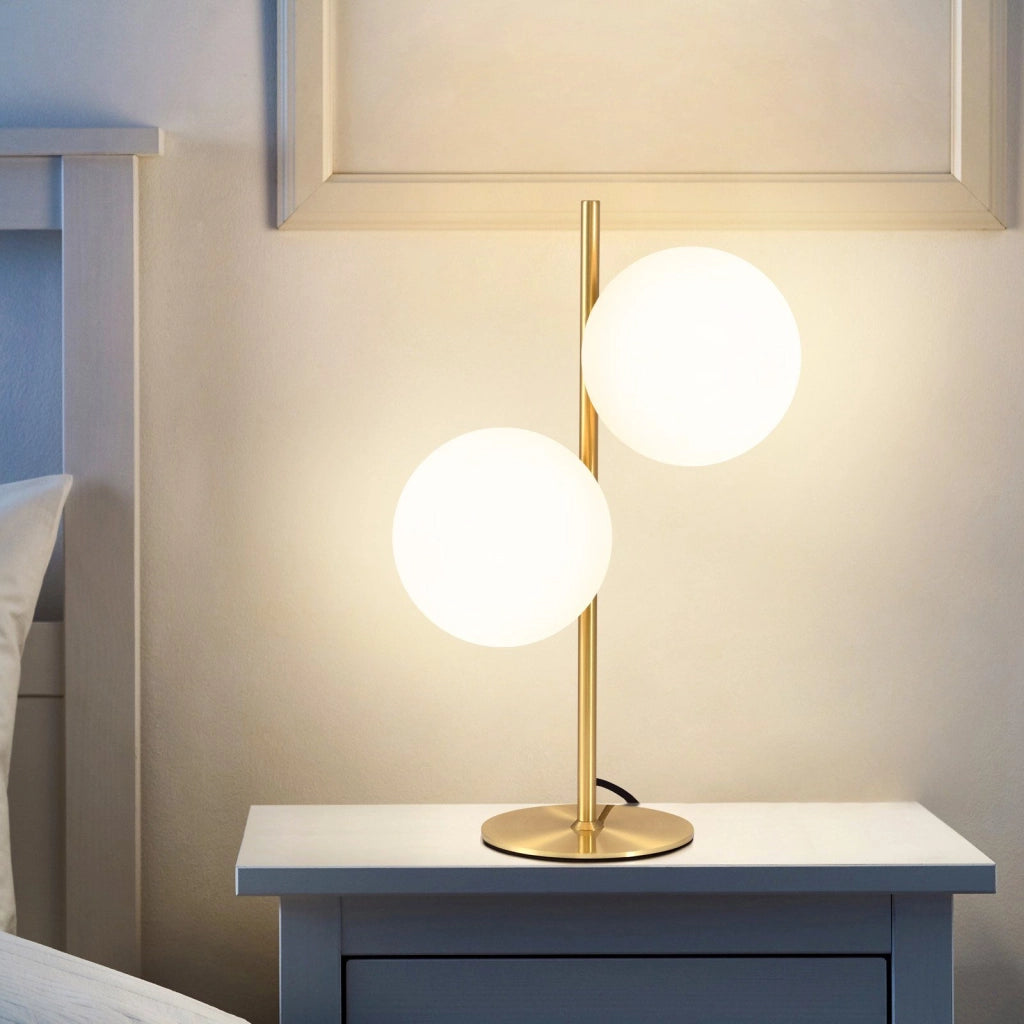 ZMH Lampada da tavolo moderna oro industriale soggiorno comodino