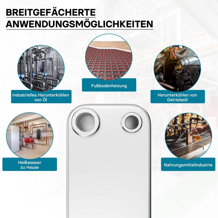 Scambiatore a piastre saldobrasate in acciaio inox, 30 piastre, max 125 kW