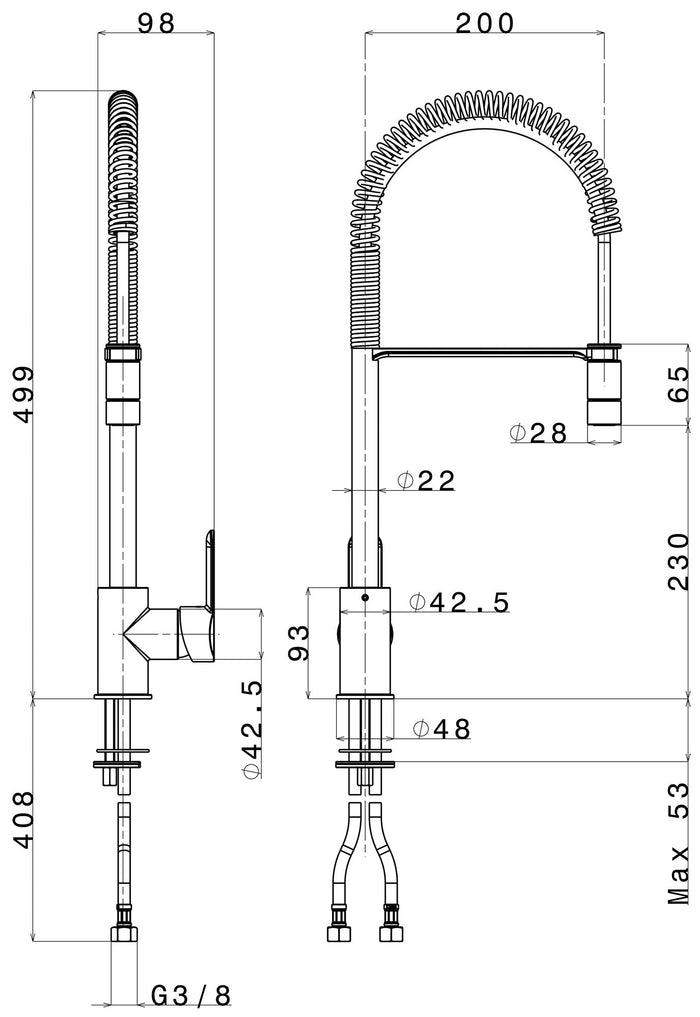 Rubinetto Cucina Miscelatore Monocomando Doccetta Estraibile Apell APG8993CR Cromato