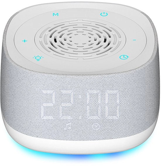 Ruimatore Acustico Bianco, Sostegno di Sonno Infrasuale, Altoparlante Bluetooth per Letti Leggeri, Ideale per Viaggiatori, Studenti, Meditatori, Yogini e per l'Uso in Abitazioni, Appartamenti, Camere da Letto, ecc. - Bianco