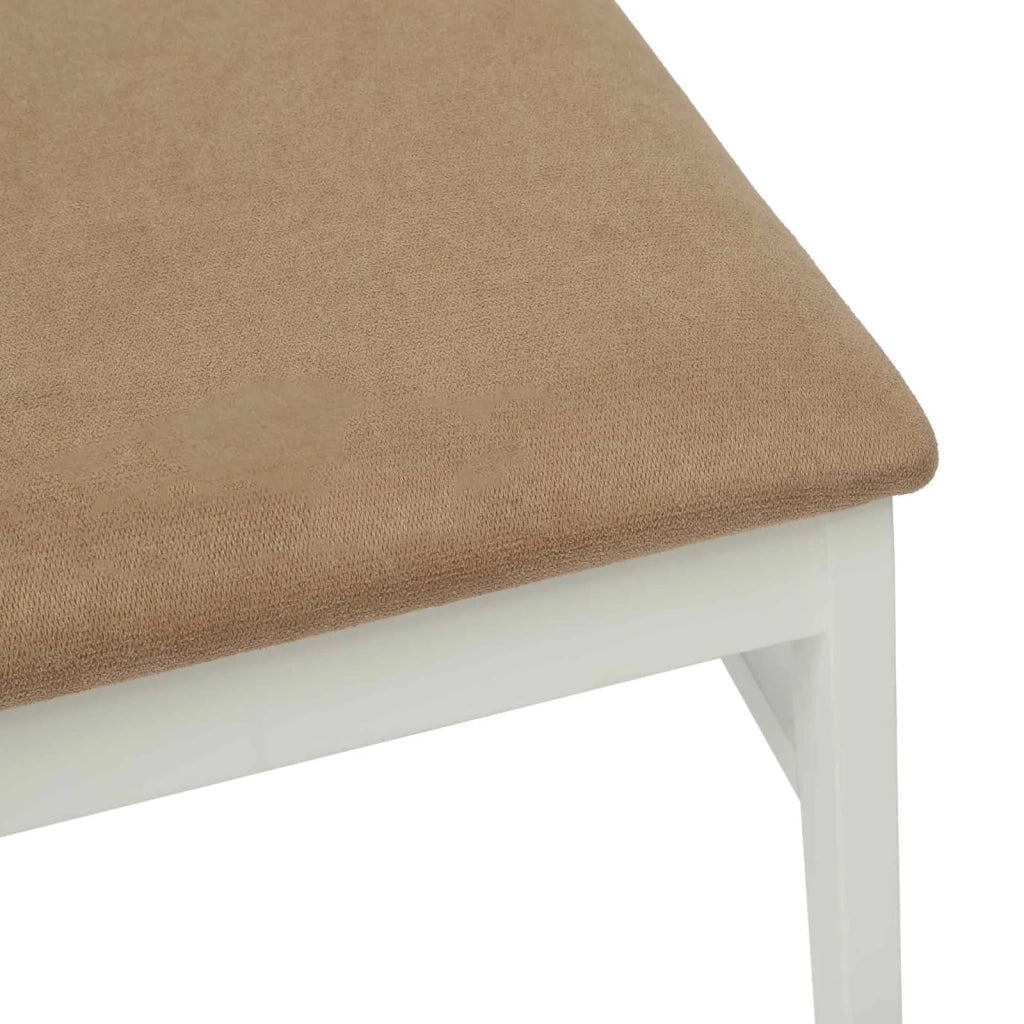 Sedia da pranzo 2 pcs Bianco e marrone Legno di gomma solido 42020499