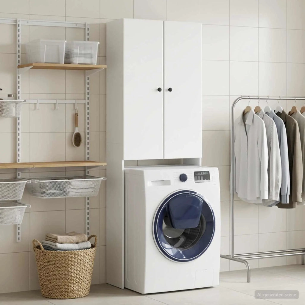 Mobile Bagno BREDA Bianco Lucido 66 x 25,5 x 190 cm 897579