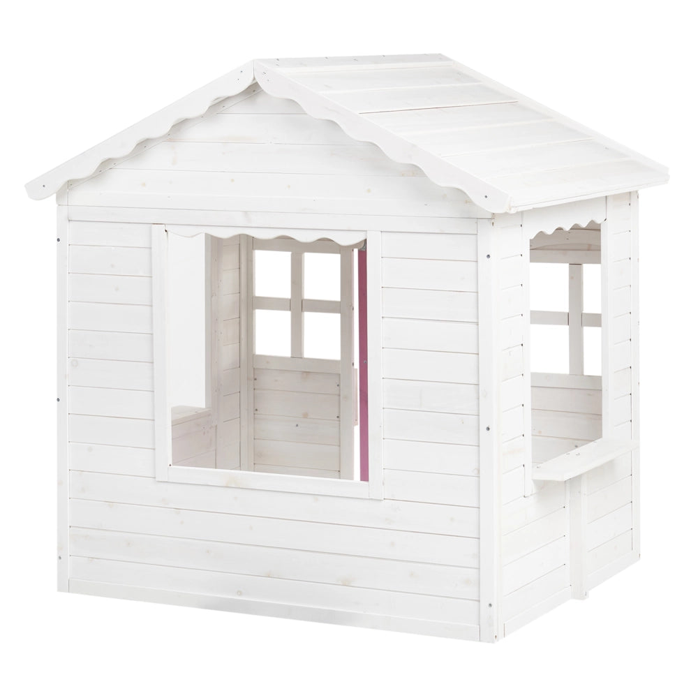 Casetta da giardino in legno di abete bianco per esterni con casa per bambini