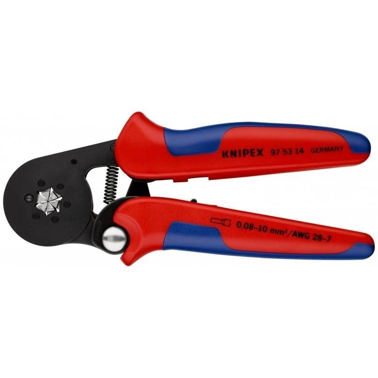 KNIPEX 97 53 14 SB Pinza Crimpatrice Automatica per Terminali a Bussola 0,08 - 16 mm² con Meccanismo Auto-regolante e Bloccaggio Forzato colore Multicolore