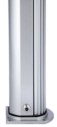 Mini Doccia Solare da Giardino 20L Miscelatore Lavapiedi e Doccetta Grigio Metallizzato