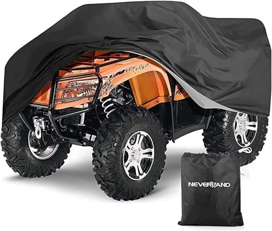 Copertura per Quad ATV XL - Copertura per veicoli a quattro ruote - Protezione invernale - Mantello in tessuto - Impermeabile - Protezione UV - Nero - 210 x 120 x 115 cm