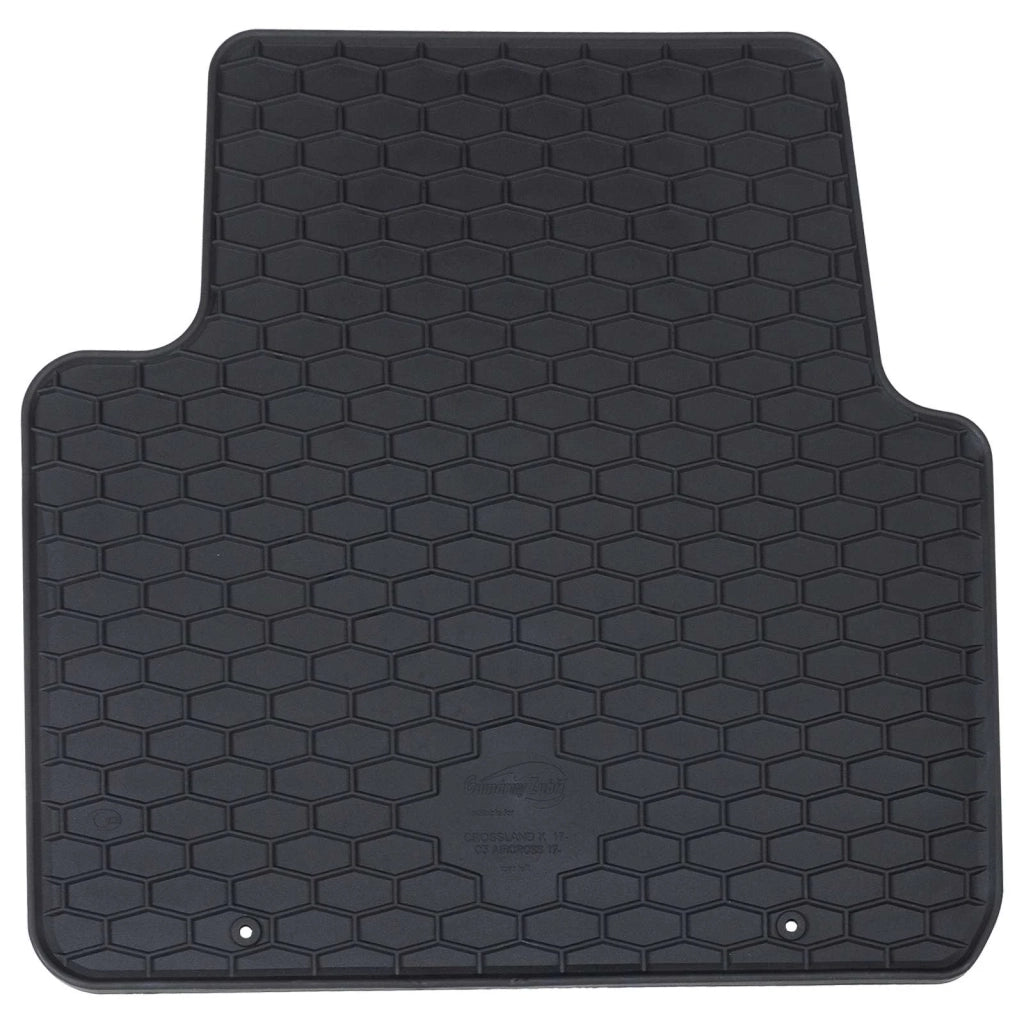 Tappetino per Auto 4 pz Nero Gomma CFW2204838